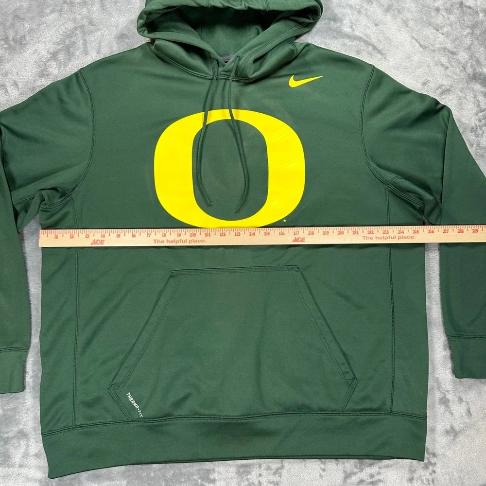 Nike Oregon Ducks Therma-FIT Hoodie Mens XL Green Yellow Pullover 29539X-OD1
